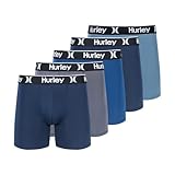 Hurley Men's 5 Pack Boxer Briefs, Blue, X-Large