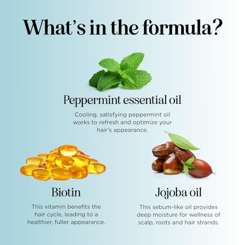 Image of Volumizing Biotin Shampoo for Thinning Hair - Invigorating Peppermint Shampoo for Fine Hair with Argan Coconut and Olive Oils - Vegan & Color Safe - Paraben Silicone & Sulfate Free (8 Fl Oz)