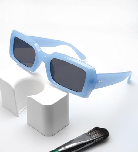 Trendy Rectangle Sunglasses for Women Men Retro 90s Glasses Shades Fashion Cute 2025 Sunglasses4