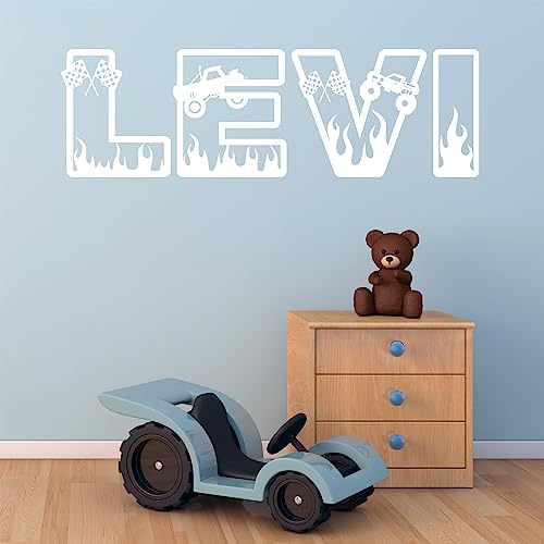 Vinilo decorativo Monster Truck para pared de niños miniatura 6