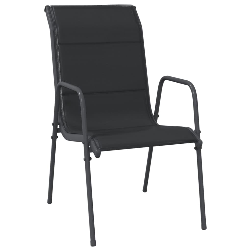 Stal malowana proszkowo textilene do ogrodu i patio 80 cm czarny