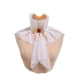 GRACEART Steampunk Isabelino Blanco Jabot Collar Cuello (Blanco)