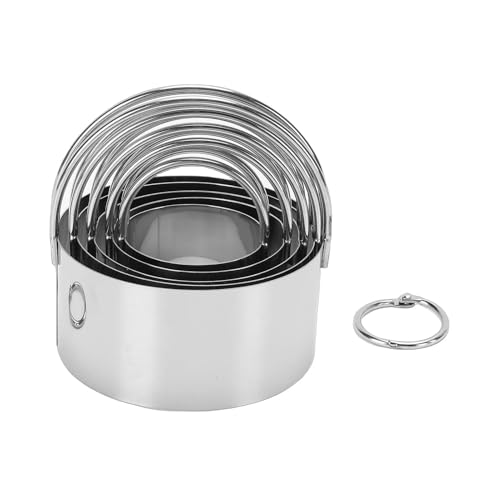 Image of Biscuit Cutters with Handles | Stainless Steel Baking Set of 5