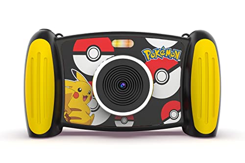 Accutime POKC3000 Caméra Interactive pour Enfant Pokémon 5 Mpx Résolution vidéo 1080p Zoom 4X 5 filtres Amusants & Effets spéciaux Écran 2 en 1 avec Carte Micro SD Caméra pour garçons et Filles