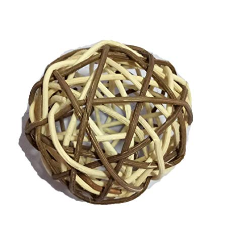 Bag of Brown Natural Wicker 4" dia Twig Orbs Balls - Bag of 9 - Thumbnail 4