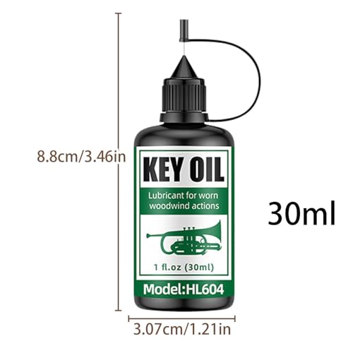 Brass Key Oil - 30ml Musical Instrument Lubricant, Long-Lasting Brass Instrument Key Oil | Saxophone Lubricant For Pistons, Valves, Clarinets, Saxophones, Flutes, Oboes, Bassoons, Care - Thumbnail 6