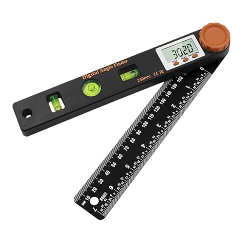 Transportador De Angulos Digital, 4 En 1 Goniometro Digital 230mm Regla Y Nivel Digital, Falsa Escuadra, Medidor De Angulos para Ingeniería, Carpinteros Y Trabajadores De La Madera