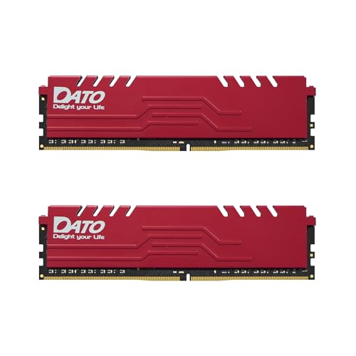 RAM DDR4 32Go DATO 3200 MHz avec dissipateur thermique rouge pour PC fixe