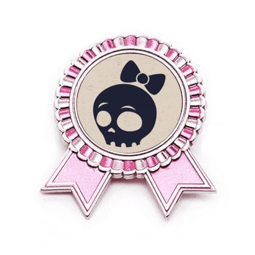 Badge Broche Halloween Rose M en Métal - Médaille de Vainqueur Élégante
