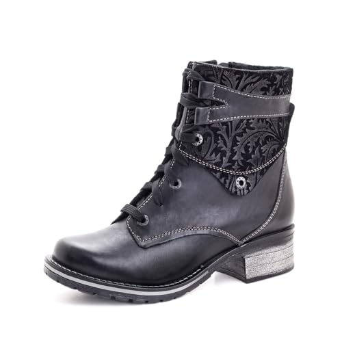 Dromedaris Women's Kara Combat Lace-up Comfort Boot with Inside Zip