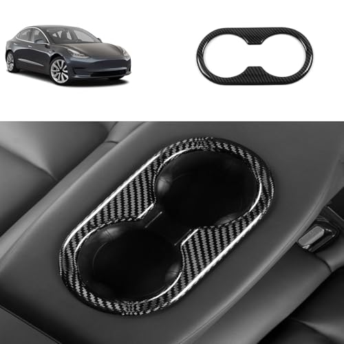Cubierta marco portavasos trasero para Tesla Model 3 miniatura 1