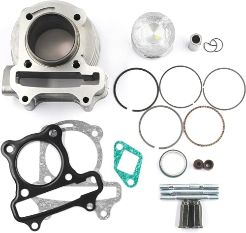 Trkimal 47mm Zylinderbaugruppe Performance Big Bore Zylinder Kit Ersatz für GY6 80CC 139QMB MTB Scooter Moped Go Kart