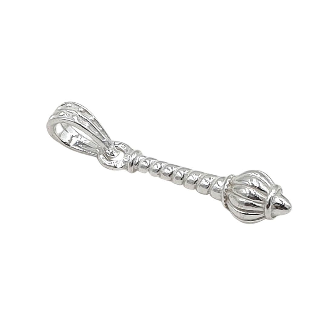 Silver/Chandi Lord Bajrang Bali Hanuman Gada Pendant For Men/Boys (Hanuman Gada)