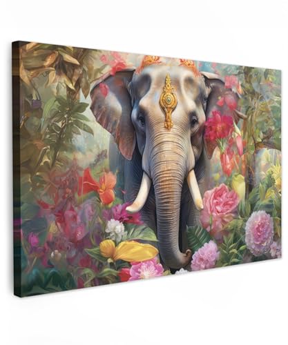 MuchoWow© Leinwände Groß 120x80 cm XXL Wall Decoration Bilder Schlafzimmer Deko Pictures Canvas Painting Wanddekoration Wohnzimmer Elefant - Blumen - Natur - Tiere MuchoWow© Leinwände Groß 120x80 cm XXL Wall Decoration Bilder Schlafzimmer Deko Pictures Canvas Painting Wanddekoration Wohnzimmer Elefant - Blumen - Natur - Tiere
