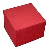 100 Cocktail-Servietten 2-lagig ca. 24x24cm rot