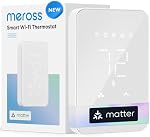 Meross Matter Thermostat intelligent pour le bas-bord électrique, économie d'énergie, WiFi Thermostat fonctionne avec Alexa, HomeKit, Chez Google, SmartThings, App. & Contrôle de la voix, Installation facile, 4 Fils nécessaires, gros