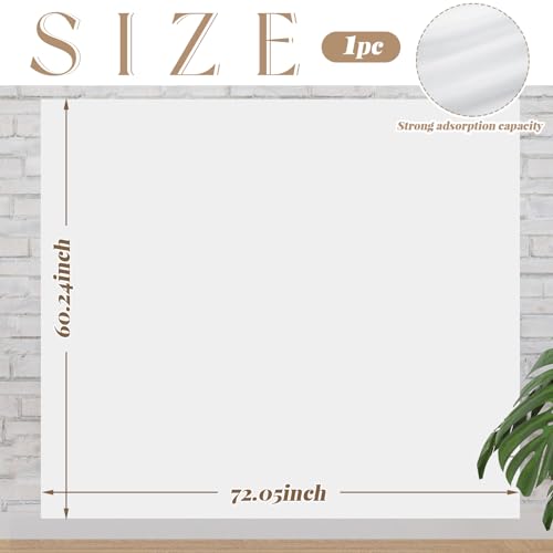 Image of Buryeah 1 Pcs Quilt Design Wall 72 x 60 Inches, No Grid, White