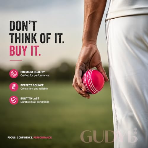 Image of T-20 Synthetic Cricket Ball Match Practice Training | Practice Cricket Ball | Wind Balls | Swing Ball | Indoor & Outdoor Street & Beach Cricket (Pink, Pack of 1)