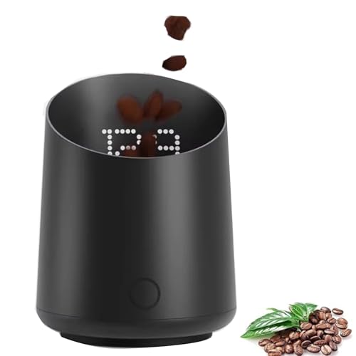 Báscula de café con taza dosificadora, capacidad recargable USB-C de 60 g, pantalla LED oculta para medición de expreso y líquidos, diseño compacto fácil de transportar