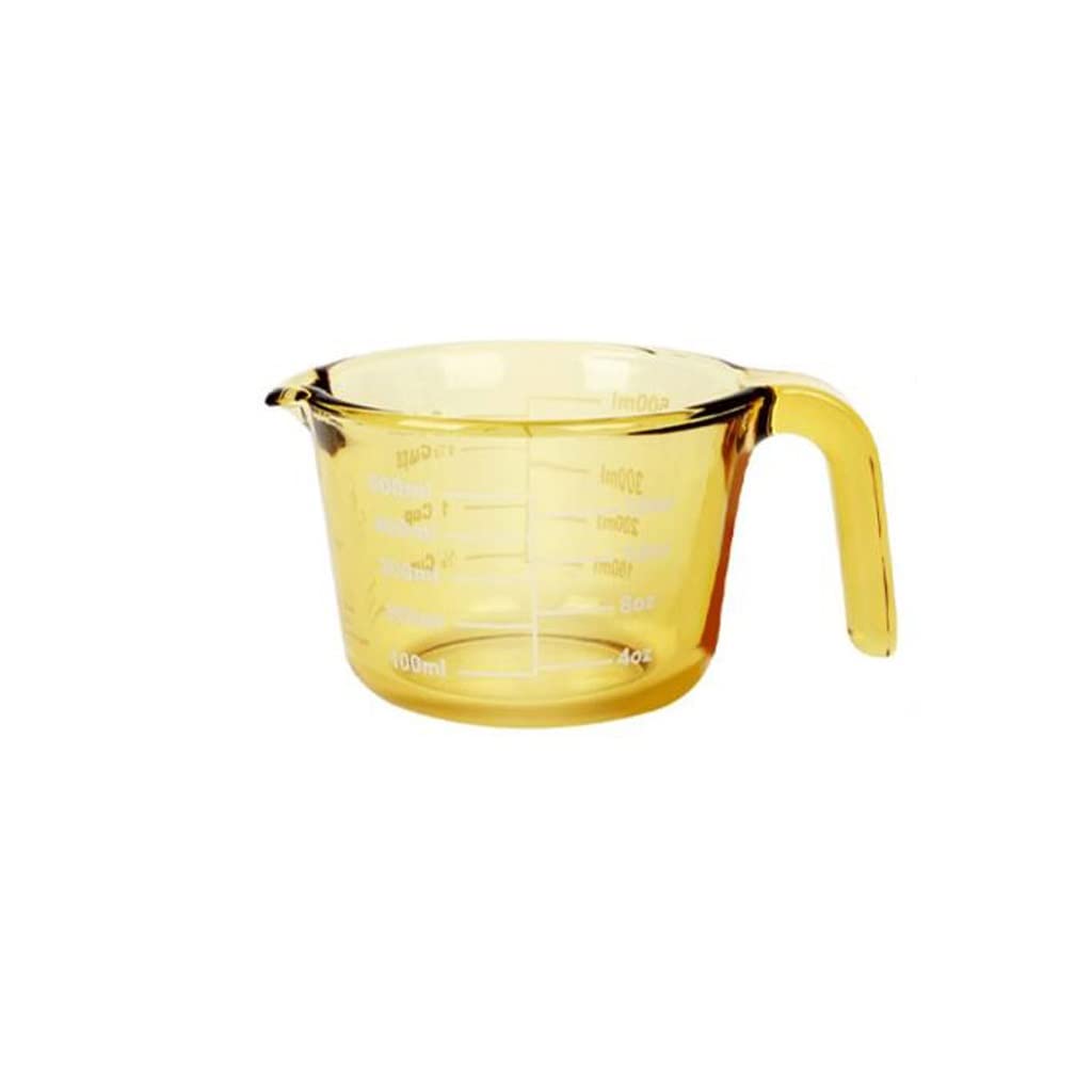 Tasse à mesurer en verre avec échelle et couvercle pour usage domestique Cuisine Tasses à lait résistantes aux hautes températures de qualité alimentaire Cuisson et battement d'œufs Tasses de petit-dé