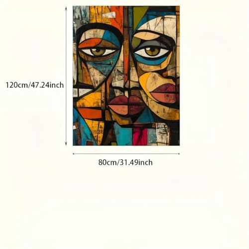 Toile femme sexy art abstrait africain moderne : affiche murale 60x90 encadrée