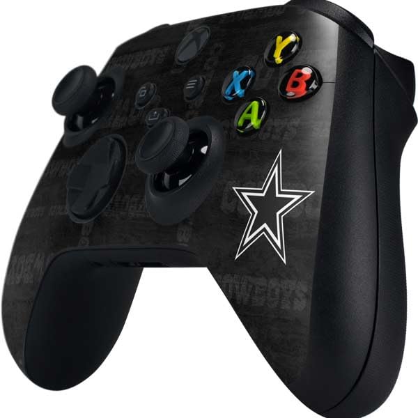 Skinit Decal Gaming Skin Compatible with Xbox Series X Controller - Officially Licensed NFL Dallas Cowboys Black & White Design