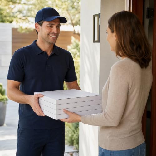 Image of RLAVBL 25 Pack 12.8x12.8x1 Shipping Boxes White