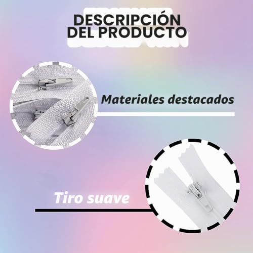 Miniatura 4 de Doitem 24pcs 25cm 10 Pulgadas Cremalleras De Nylon Multicolor De La Bobina Para Coser Y Artes 24 Colores