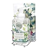 Michel Design Works Scented Foaming Hand Soap and Napkin Caddy Set, Eucalyptus & Mint