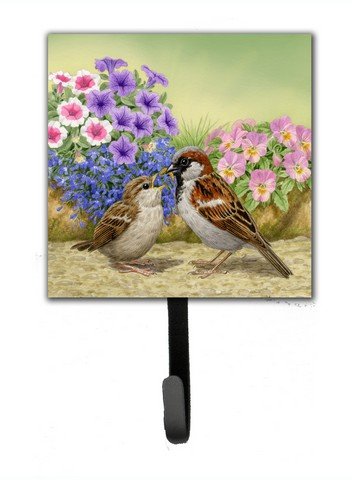 House Sparrows Feeding Time Leash or Key Holder
