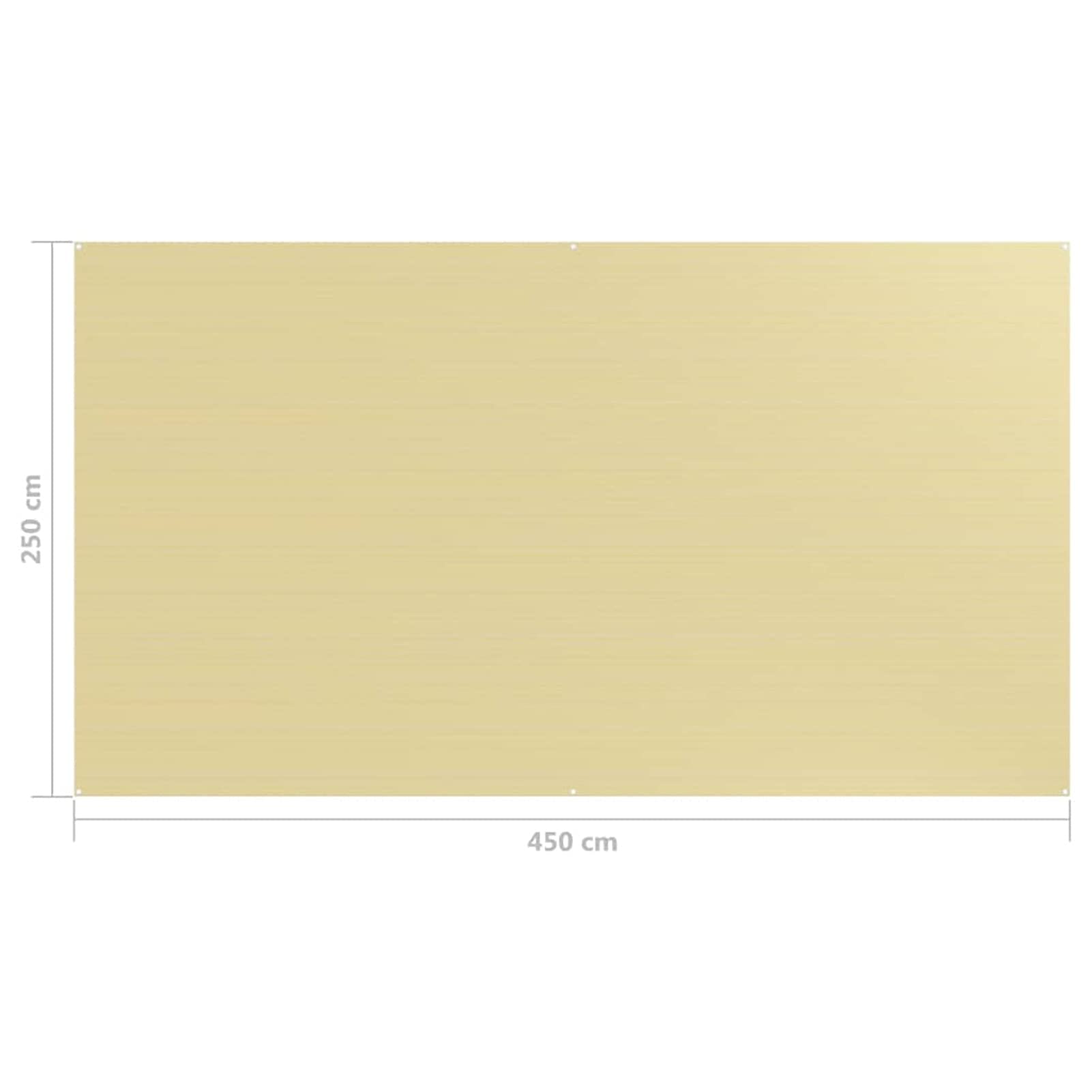ZEYUAN Zeltteppich, Vorzeltteppich, Camping Plane, Teppich Für Camping Vorzelt, Bodenplane Zeltunterlage, Camping Teppich Outdoor, 250x450 cm Beige