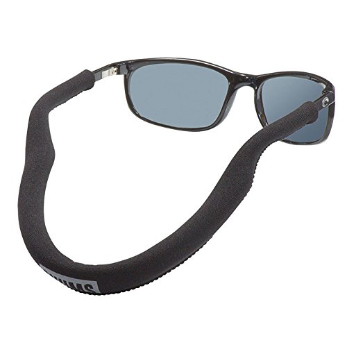 Koala Lifestyle Chums Floating Neoprene Eyewear Retainer Sunglass Strap | Eyeglass & Glasses Float | Water Sports Holder Keeper Lanyard | 2pk Bundle + Cloth, Black