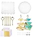 2 Satz Epoxidharz Formen für Ständern, MOCOLOM 3 Stöckig Kuchenteller Kuchenständer Resin Silikonform Gießform mit Metallstange, Obst Tablett DIY Harz Mold für Handwerk Tortenständer Cupcake Dessert