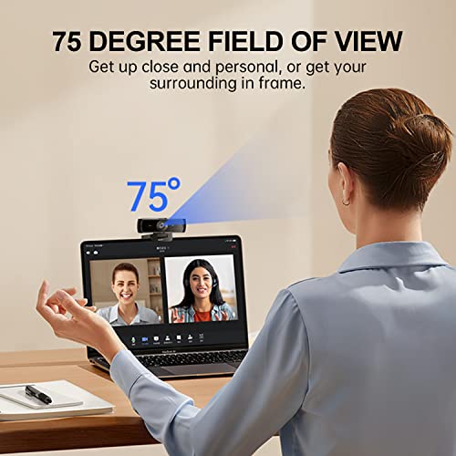 Ausdom 2K Webcam, Live Streaming Web Camera With Microphone, Desktop Or Laptop Usb Webcam With 75 Degree View Angle, Hd Webcam For Video Calling, Recording, Conferencing, Streaming, Gaming #TOP5