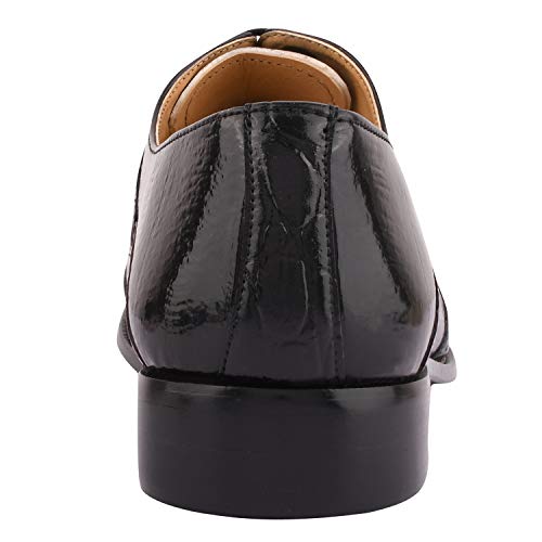 Image of LIBERTYZENO Mens Brogue & Plain Genuine Leather Animal Print Lace Up Oxford Dress Shoes for Easter Gift
