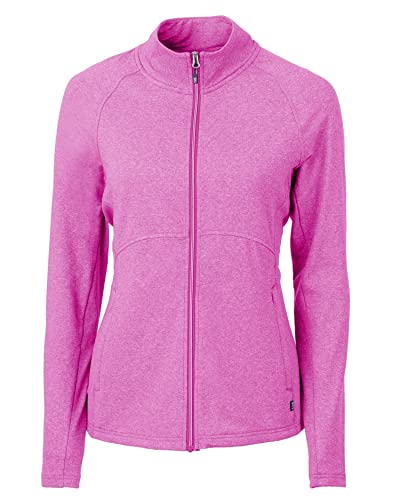 Image of Cutter & Buck Ladies Adapt Eco Knit Heather Recycled Womens Full Zip