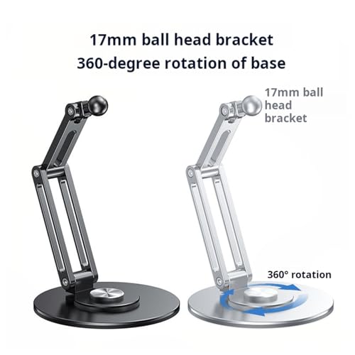 Support de tablette avec base rotative à 360 degrés compact en alu - 6