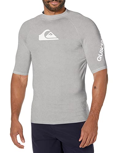 Quiksilver Men's Standard All Time Short Sleeve Rashguard UPF 50 Sun Protection Surf Shirt