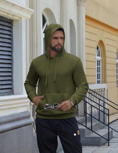 Image of COOFANDY Men's Hooded Pullover Casual Long Sleeve Drawstring Gym Hoodies Sweatshirts with Pocket