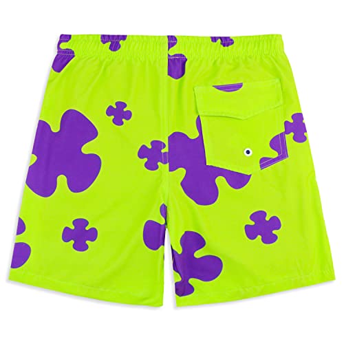 Milankerr Boys Swim Shorts With Compression Shorts 6" Inseam Swim Trunks For Big Boys(A-Patrick Star Style,10-12) #TOP6