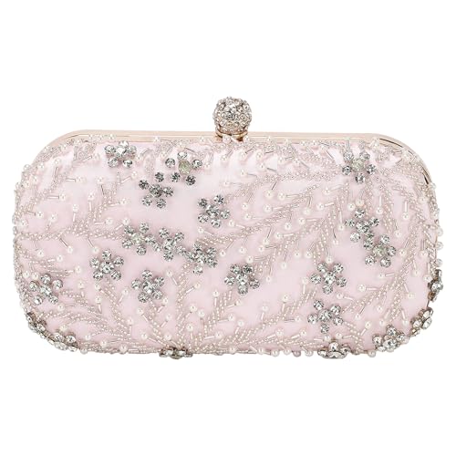 Image of DTGN Evening Bags Clutch Purses for Women Formal, Bridal Purses Rhinestone Handbags Shoulder Bag with Chain Sparkly