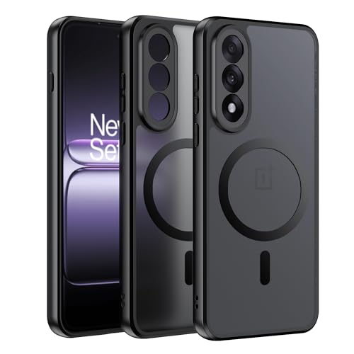 Effcotuo Funda Magnética para OnePlus Nord 5 5G Case Compatible con MagSafe, Funda de Silicona Flexible + Acrílico Carcasa Respaldo Translúcida Mate Slim Antigolpes Cover