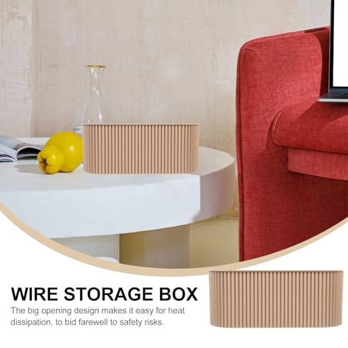 Boîte de rangement pour câbles de charge en ABS avec ventilation pour multiprise - 4