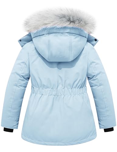 Image of Wantdo Girls' Long Winter Coat Waterproof Puffer Jacket Warm Parka Hooded