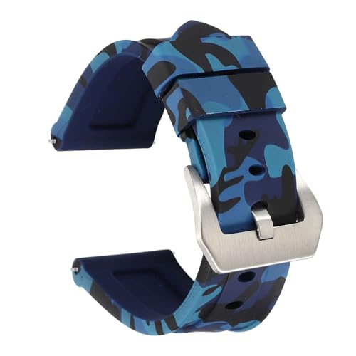 HARFINGTON camo 24mm silicone watch band