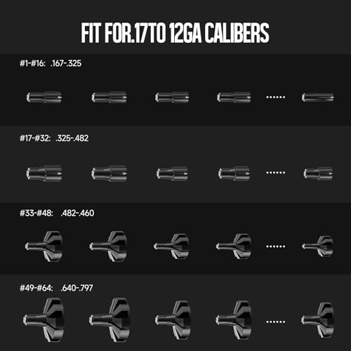 Image of Feyachi Rechargeable Laser Bore Sight Kit with 64 Adapters fit 0.17 to 12 GA Calibers Green /Red Multi-Caliber Laser Bore Sighting Kit