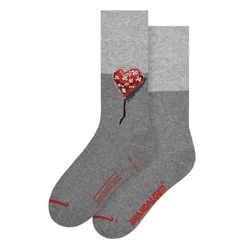 MuseARTa Unisex Banksy Graffiti Socken, Grau, 36-40 EU