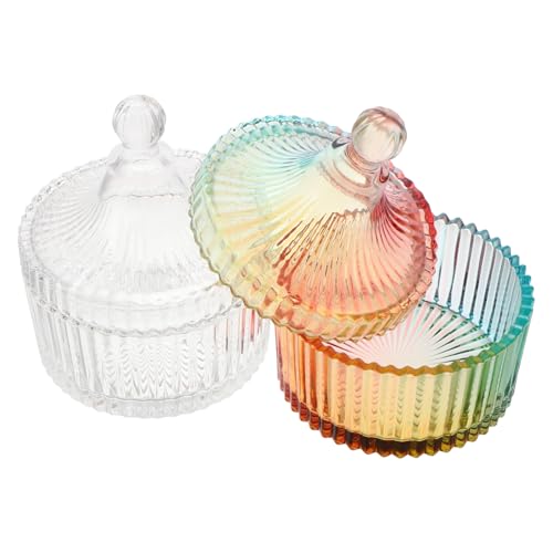 VALICLUD 2 Cajas De Almacenamiento Para Borlas De Polvo Recipiente Para Borlas De Maquillaje Estuche Para Borlas De Polvo Soporte Para Borlas De Polvo Frasco Para Borlas De Maquillaje