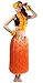 Good Quality 5pcs/ set Women's Hawaiian Luau 80cm orange grass hula skirt