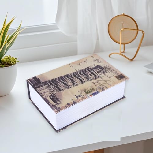 Image of Alloy Steel Book Safe with 2 Key Lock, Dictionary Diversion Book Safe, Portable Safe Box,Cash, Jewellery, Kids, Money,Diamond Ring Etc (Pisa-Digit Lock, Small)